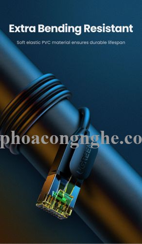 Ugreen 80419 5M 10Gbps màu đen cáp mạng CAT7 siêu mỏng nhỏ 0.38mm NW149 30080419